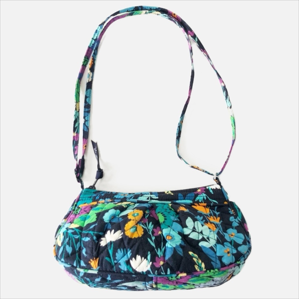 Vera Bradley Quilted Midnight Blues Pattern Convertible Crossbody Shoulder Bag